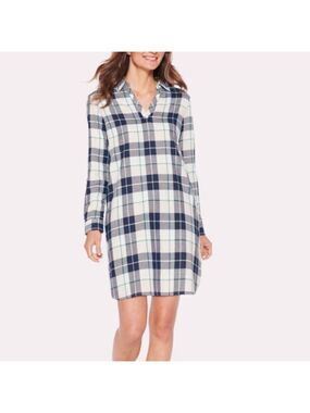 𝅺pendleton popover cotton plaid dress